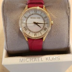 Pink leather authentic michaels kors  watch